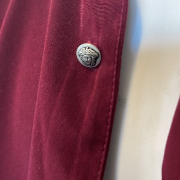 VERSACE JEANS COUTURE. As-Is  Embroidered Buttons down red color Mens SHIRT sz M - Picture 8 of 16